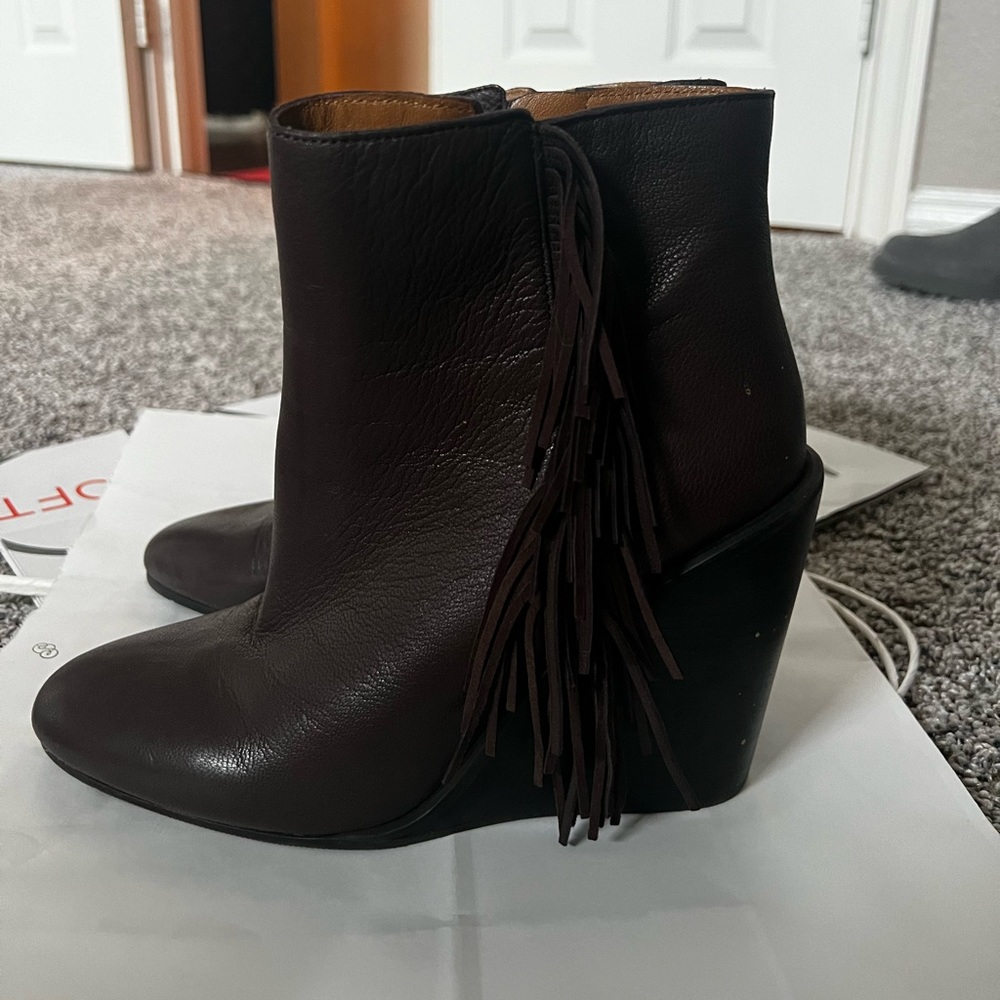 See by Chloe brown leather boots 7.5
